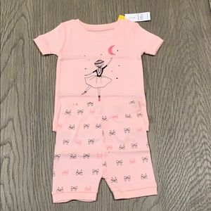 Old Navy Ballet & Bows Pajama Set Size 12-18 mnths